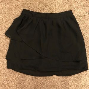 Black ruffle skirt